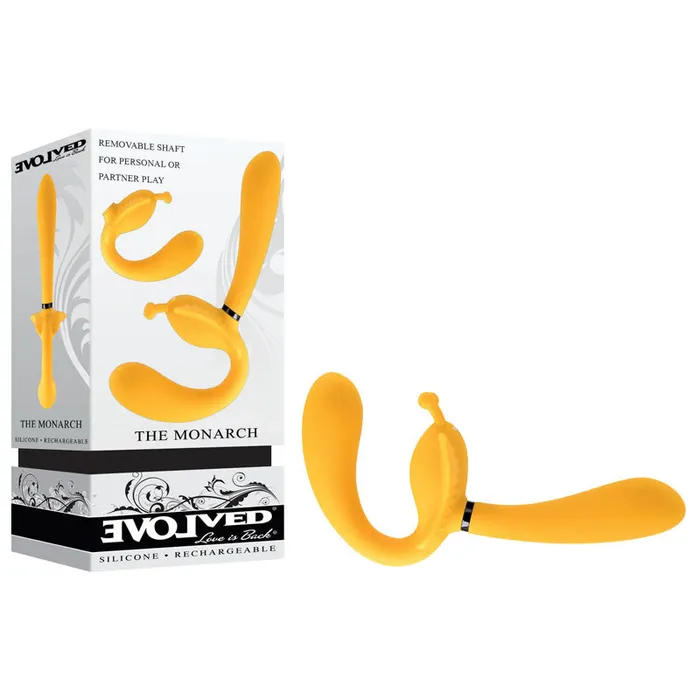 Evolved THE MONARCH Yellow USB Rechargeable Multi Use Couples Vibrator Evolved Vibrators